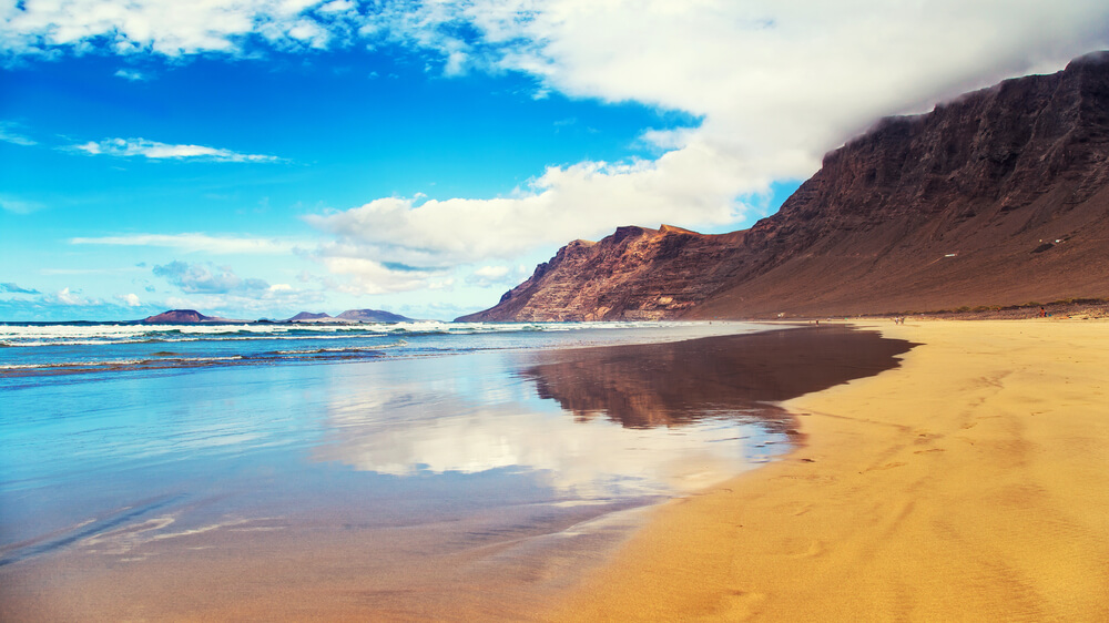 famara beach in lanzarote