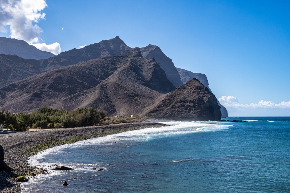 beach at san nicolás in gran canaria